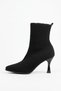 Tuter Knitwear Patterned Thin Heeled Women's Boots Black - 3