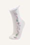 5-Piece Ruffled Floral Cotton Long Socks for Girls I5732A8Ns - 2