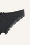Lace and Bow Detailed Ribbed 2-Piece Brazilian Panties I8172Ax26Au - 5