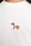 Crew Neck Embroidered Fuzzy Sweater for Girls H6857A826Au - 4