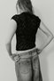 Cap-sleeved lace top - 3