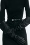 Long leather gloves