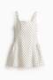 Square-neck flared-skirt dress - 5