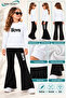 Winter, Spring, and Autumn Girls' Black Spanish Flared Bottoms and White Sweat Top - 2