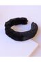 2Pcs Black Plush Feather Crown - 2