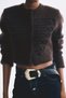 Mohair-blend shoulder-pad cardigan - 3