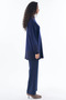 Zipper Collar Patterned Knitwear Tunic Navy Blue - 6