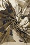 Abstract Nature Patterned Viscose Scarf Khaki - 2