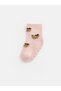 Esvab • Modern & Distinctive Bear Embroidered Baby Girl Socks 3-Piece Set - 3