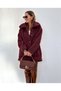 Women's long sleeve collared wellsoft coat with front button closure
