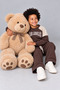 Boys' and Girls' Los Angeles Printed 2-Piece Tracksuit Set – Crew Neck Sweatshirt and Wide Leg Pants