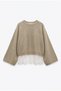 Lace Detail Knitwear Sweater T2615 - Beige - 5