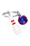 Bowling Keychain Mtm384-01 - Whitered - 2
