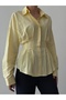 Women's Drawstring Detailed Shirt Gml01813 Yellow - 3
