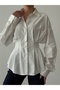 Women's Drawstring Detailed Shirt Gml01813 Ecru