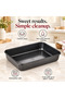 Bliss 9 Inch Rectangular Cake Pan, Heavy Duty Carbon Steel Nonstick Baking Tray, Black 35220L20 - 2