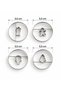 05809 Metal 4-Piece Christmas Cookie Mold Set - Stainless Steel Round Shaped Dough Cutter Dough Mold 5.5 cm - 4