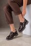 Toras Lace-Up Detail Women's Daily Shoes Brown