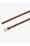 Faux Suede Belt with Metal Buckle - 3
