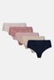Women 5 Pieces Solid Panties, Multicolor - 2