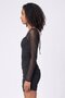 Women Textured Casual Mini Dress, Black - 3