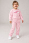 Baby Girl-Child Live Aloha Printed Pink 2-Piece Tracksuit Set – Crew Neck Sweatshirt and Jogger Ribbed Pants