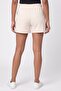 Women Solid Basic Shorts, Beige - 4