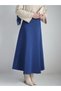 Scuba Flared Skirt - Ld - Light Navy Blue - 3