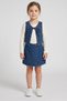 Kids Girl 3 Pieces Floral Print Top And Vest With Denim Skort Set, Multicolor