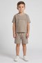 Kids Boy 2 Piece Graphic Print T-Shirt And Short, Tan