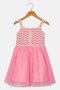 Toddlers Girl Crochet Dress, Pink - 3