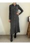 Ribbed Mercerized Knitwear Dress - 2405 - Gray