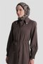 Tunic Dress with Metal Accessories Brown - 6