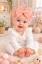 Newborn Baby Girl 3-Piece Set / Girl's Bowknot Double Layer Bonnet, Suitable for Use between 0-12 Months - 5