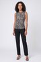 Women Round Neck Sleeveless Animal Print Tank Top, Multicolor - 2