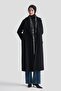 Long Wool Cashmere Coat Black - 2