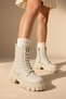 Calvena High Anti-Slip Rubber Sole Zippered Waterproof Winter Women's Boots with Fur Inside - 7