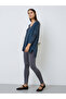 Striped V Neck Oversized Knit Top - 2