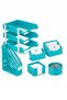 Turkuaz All-In-One Office Set Plastic Desktop Office Set All-In-One 12 Types - 2