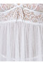 Off White Lace and Polka Mesh Tiered Babydoll with Brief - 2