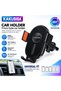 KSC-1726 Car Phone Holder for Air Vent 360° Rotating Mobile Phone Mount, One-Handed Operation, Adjustable Side Clamps & Extendable Bottom Support, Anti-Slip Silicone Pad Black - 7