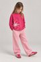 Fuchsia Flower Patterned Children's Seasonal T-Shirt - 2