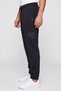 Men Sportswear Fit Drawstring Outdoor Track Pants, Black - 3