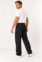 Men's Black 3-Thread Comfortable Cut Sweatpants with Fleece Inside - 5