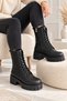 Calvena High Anti-Slip Rubber Sole Zippered Waterproof Winter Women's Boots with Fur Inside - 6