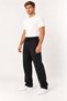 Men's Black 3-Thread Comfortable Cut Sweatpants with Fleece Inside - 3