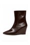 Women's Detachable Heeled Boots & Ankle Boots with Pointed Toe and Stylish Belt Detail - 5