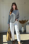 Modal Fabric Black Striped Sweatshirt