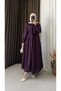 Scarf Dress with Elastic Waist - 5170 - Purple - 3