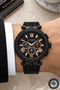 Men's Wristwatch with Calendar Steel Band Steel Case Bracelet Gift Black-Rose Sdcms1108 - 4